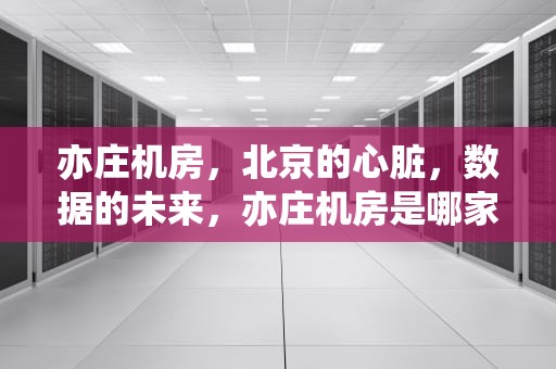 亦庄机房，北京的心脏，数据的未来，亦庄机房是哪家公司的