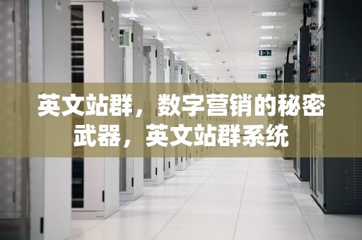 英文站群，数字营销的秘密武器，英文站群系统