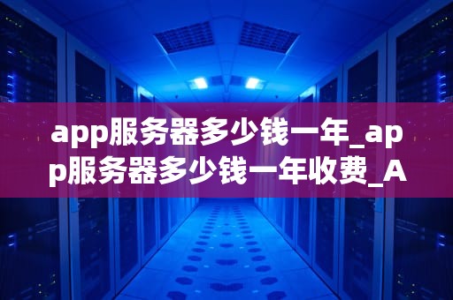 app服务器多少钱一年_app服务器多少钱一年收费_App服务器费用分析与选择