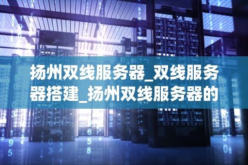 扬州双线服务器_双线服务器搭建_扬州双线服务器的优化与应用