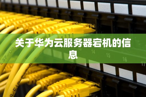 关于华为云服务器宕机的信息
