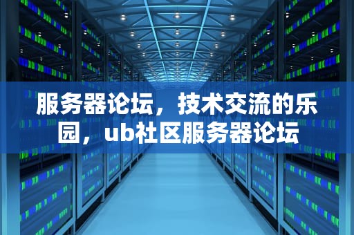 服务器论坛，技术交流的乐园，ub社区服务器论坛