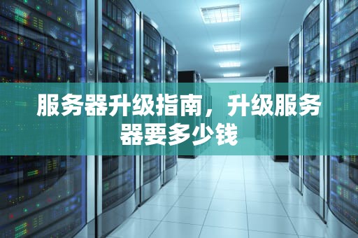 服务器升级指南，升级服务器要多少钱