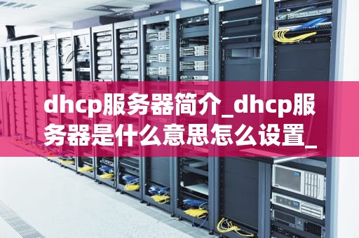 dhcp服务器简介_dhcp服务器是什么意思怎么设置_DHCP服务器简介及其应用