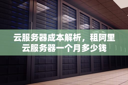 云服务器成本解析，租阿里云服务器一个月多少钱