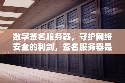 数字签名服务器，守护网络安全的利剑，签名服务器是什么意思