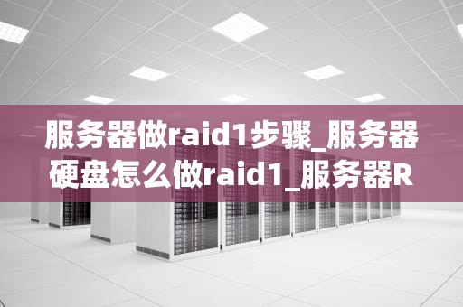 服务器做raid1步骤_服务器硬盘怎么做raid1_服务器RAID1配置步骤详解