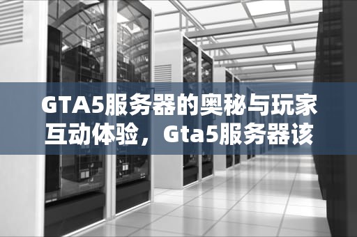 GTA5服务器的奥秘与玩家互动体验，Gta5服务器该怎么加