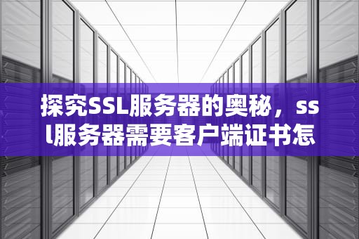 探究SSL服务器的奥秘，ssl服务器需要客户端证书怎么解决
