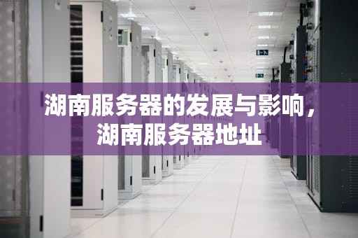 湖南服务器的发展与影响，湖南服务器地址