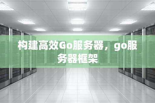 构建高效Go服务器，go服务器框架