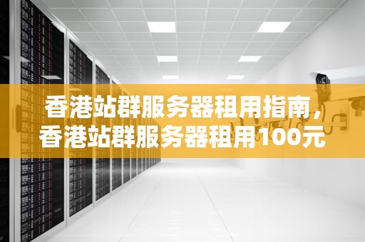 香港站群服务器租用指南，香港站群服务器租用100元