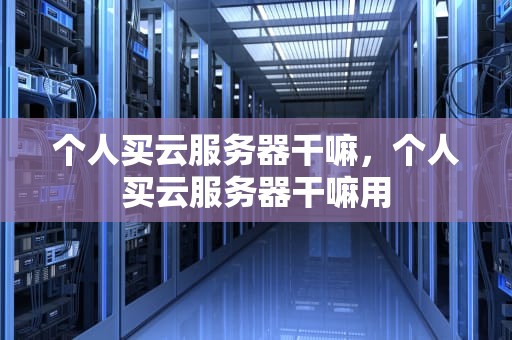 个人买云服务器干嘛，个人买云服务器干嘛用