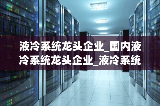 液冷系统龙头企业_国内液冷系统龙头企业_液冷系统龙头企业的崛起与发展