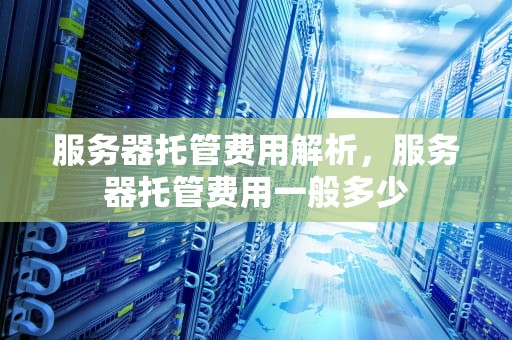 服务器托管费用解析，服务器托管费用一般多少