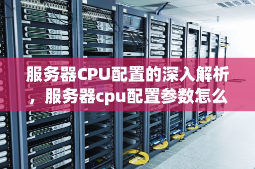 服务器CPU配置的深入解析，服务器cpu配置参数怎么写