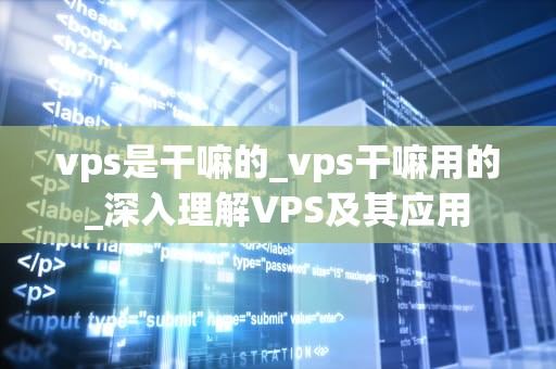vps是干嘛的_vps干嘛用的_深入理解VPS及其应用