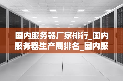 国内服务器厂家排行_国内服务器生产商排名_国内服务器厂家排行及其竞争力分析
