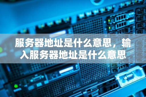 服务器地址是什么意思，输入服务器地址是什么意思