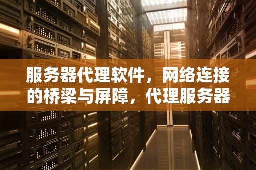 服务器代理软件，网络连接的桥梁与屏障，代理服务器软件