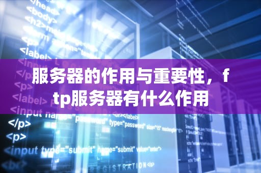 服务器的作用与重要性，ftp服务器有什么作用