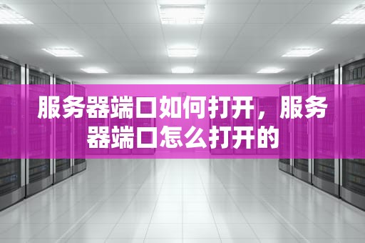服务器端口如何打开，服务器端口怎么打开的