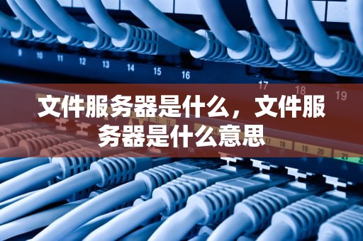 文件服务器是什么，文件服务器是什么意思