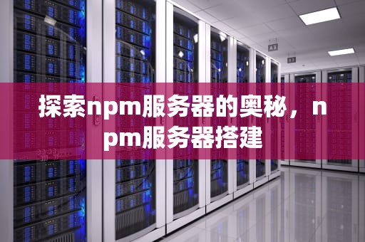 探索npm服务器的奥秘，npm服务器搭建