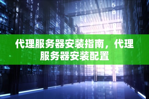 代理服务器安装指南，代理服务器安装配置