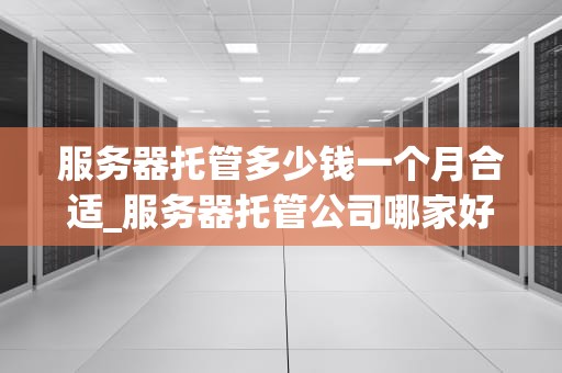 服务器托管多少钱一个月合适_服务器托管公司哪家好_服务器托管费用的考量与选择
