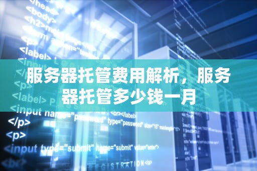 服务器托管费用解析，服务器托管多少钱一月
