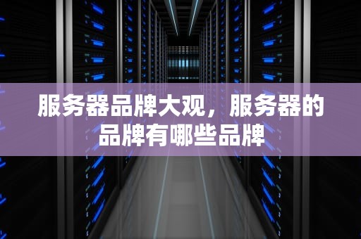 服务器品牌大观，服务器的品牌有哪些品牌