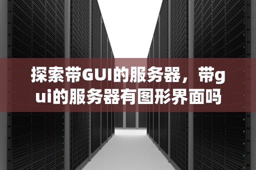 探索带GUI的服务器，带gui的服务器有图形界面吗