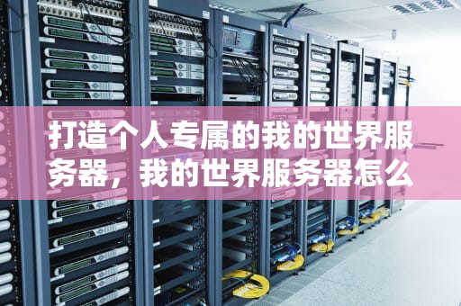 打造个人专属的我的世界服务器，我的世界服务器怎么建好一个服务器