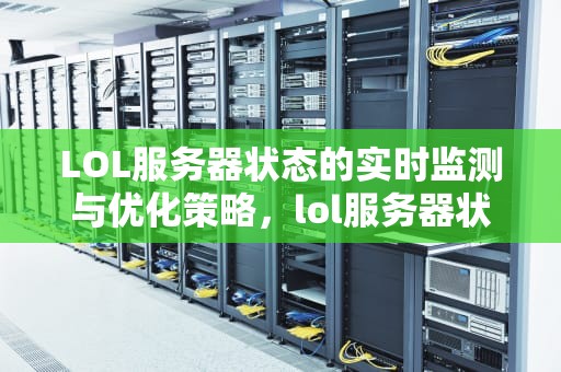 LOL服务器状态的实时监测与优化策略，lol服务器状态查询