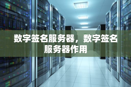 数字签名服务器，数字签名服务器作用