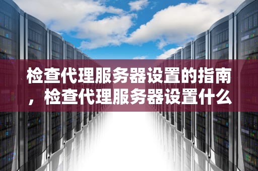 检查代理服务器设置的指南，检查代理服务器设置什么意思