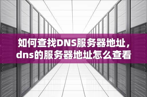如何查找DNS服务器地址，dns的服务器地址怎么查看