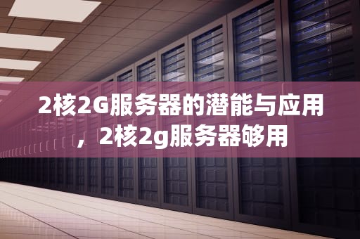 2核2G服务器的潜能与应用，2核2g服务器够用