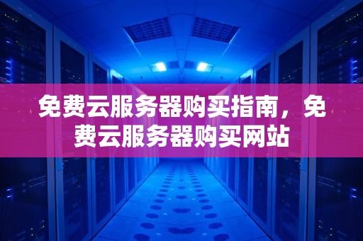 免费云服务器购买指南，免费云服务器购买网站