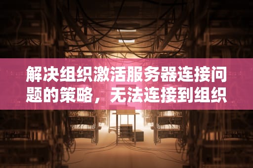 解决组织激活服务器连接问题的策略，无法连接到组织的激活服务器什么意思
