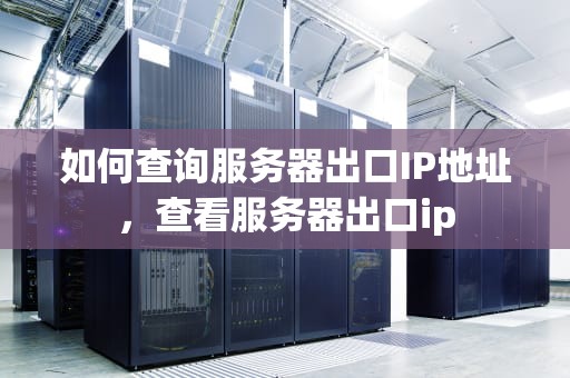 如何查询服务器出口IP地址，查看服务器出口ip