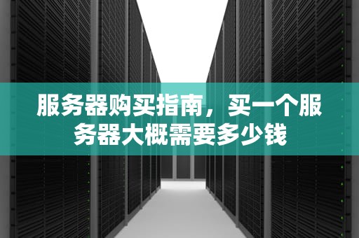 服务器购买指南，买一个服务器大概需要多少钱