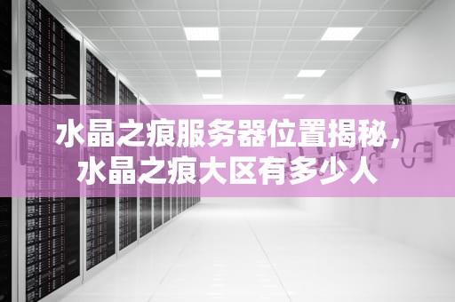水晶之痕服务器位置揭秘，水晶之痕大区有多少人