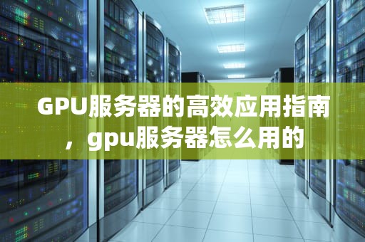 GPU服务器的高效应用指南，gpu服务器怎么用的