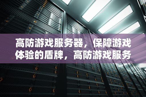 高防游戏服务器，保障游戏体验的盾牌，高防游戏服务器租赁