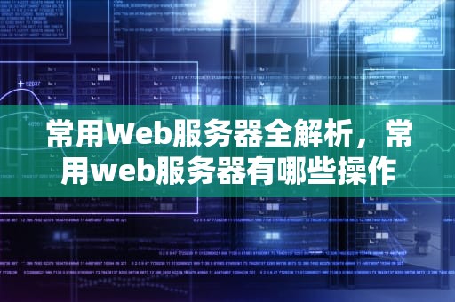 常用Web服务器全解析，常用web服务器有哪些操作
