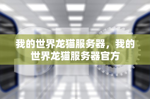 我的世界龙猫服务器，我的世界龙猫服务器官方