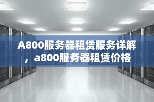 A800服务器租赁服务详解，a800服务器租赁价格