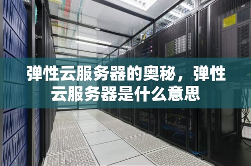 弹性云服务器的奥秘，弹性云服务器是什么意思